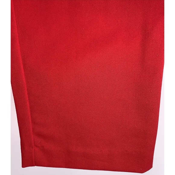 Work Order Capri Pants Red W/Silver Tone Metal Waist Detail Side Zip Size 12 EUC - Picture 5 of 11